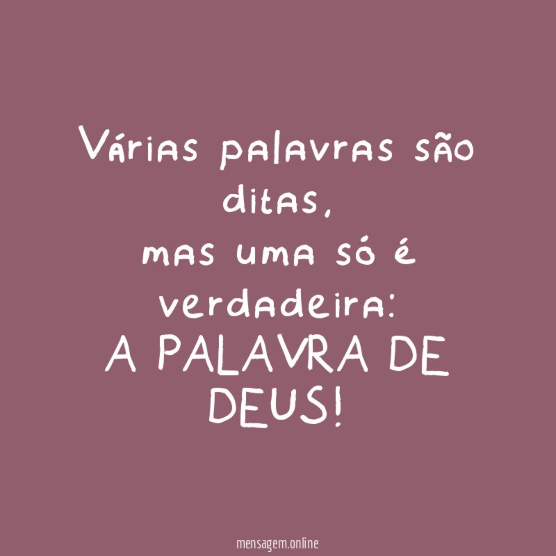 Várias palavras são ditas