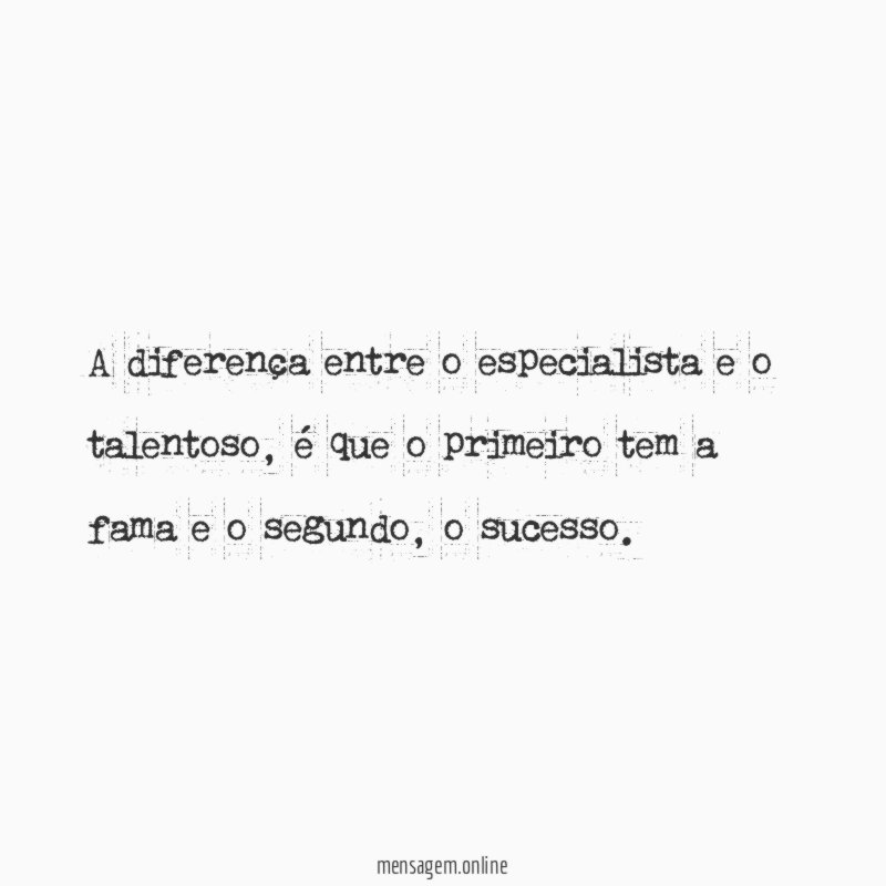 A diferença entre o especialista e o talentoso