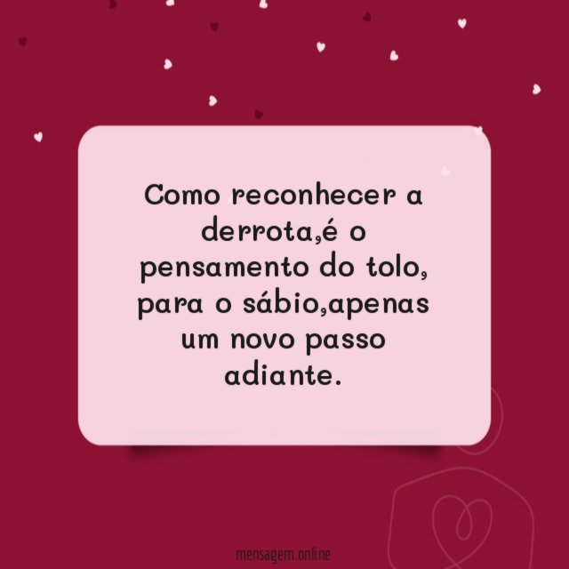 Como reconhecer a derrota