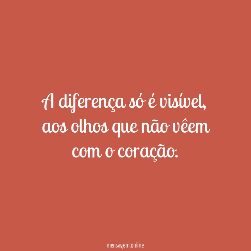 A diferença só é visível