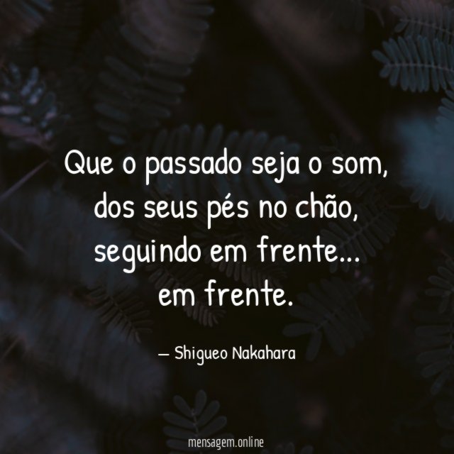 Que o passado seja o som
