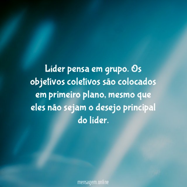 Líder pensa em grupo