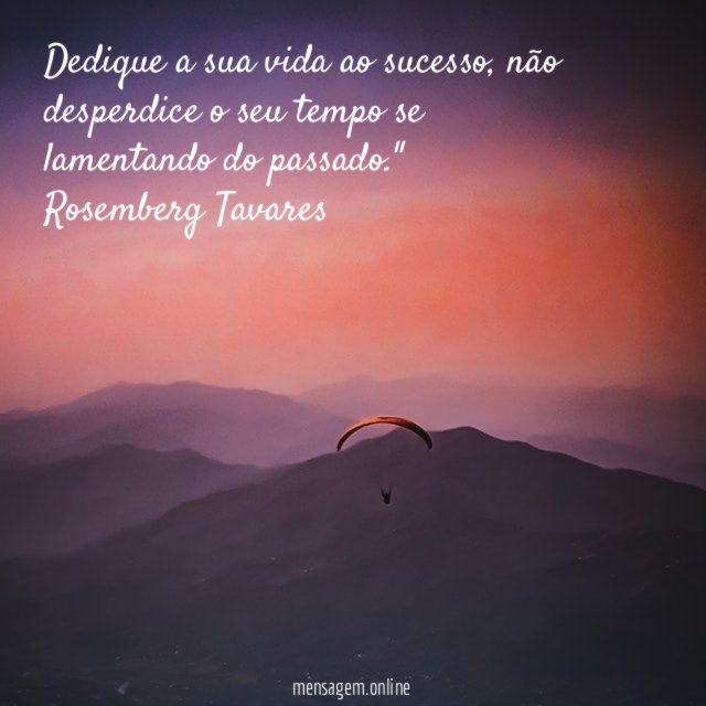 Dedique a sua vida ao sucesso