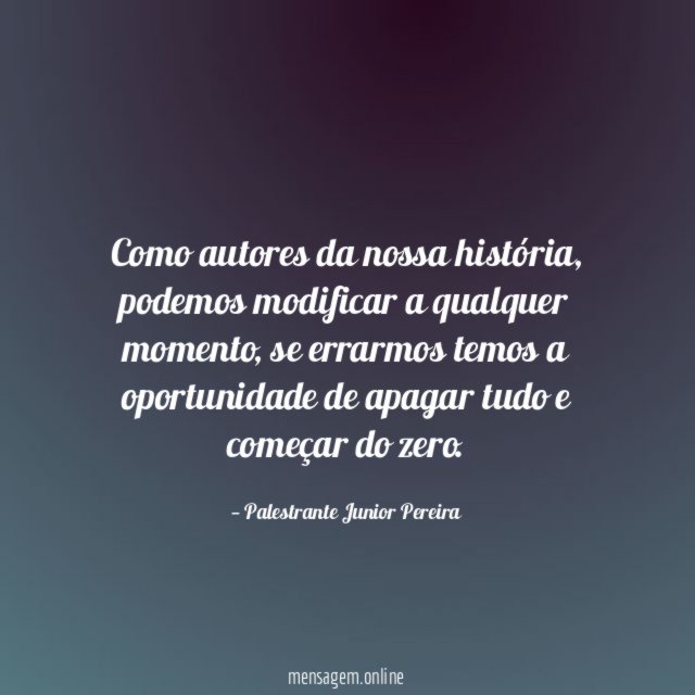Como autores da nossa história