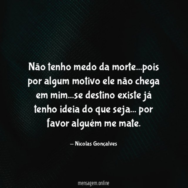 não tenho medo da morte