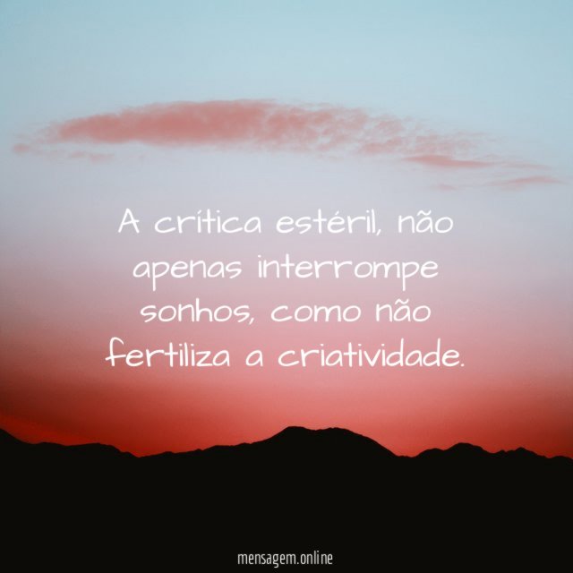 A crítica estéril