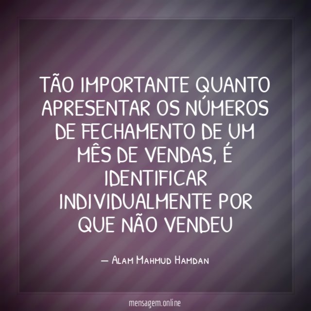 Tão importante quanto apresentar os números de fechamento