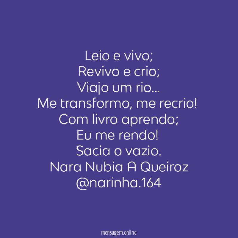 Leio e vivo