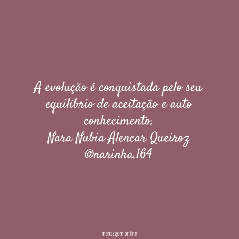 A evolução é conquistada pelo seu equilíbrio de