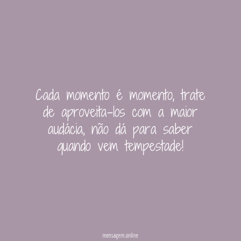 Cada momento é momento