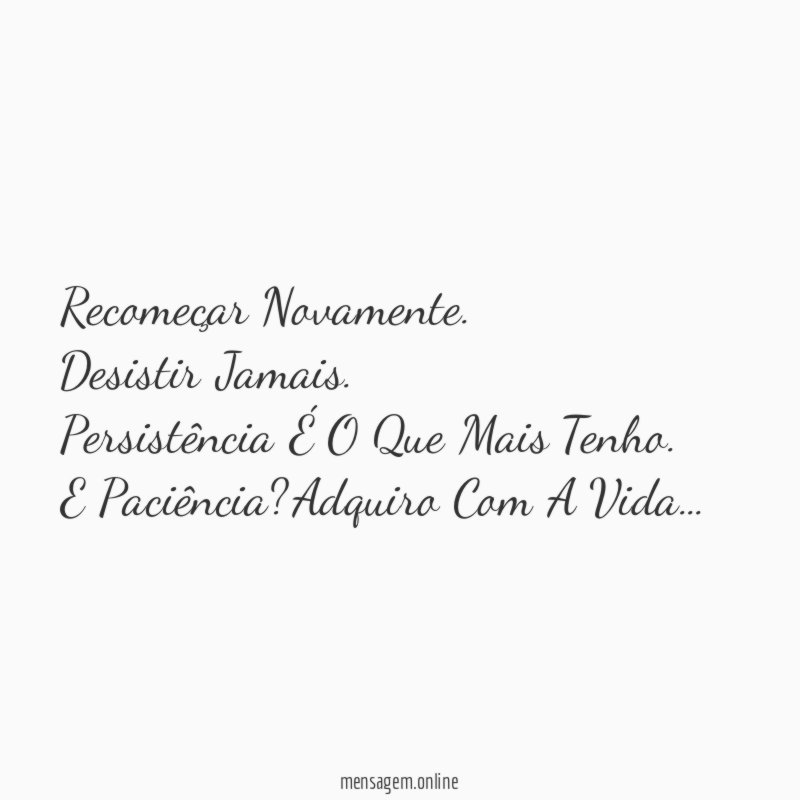 Recomeçar Novamente