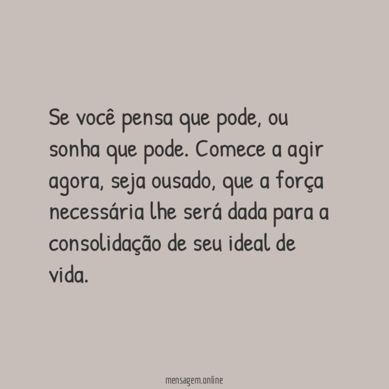 Se você pensa que pode