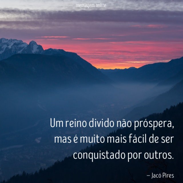 Um reino divido não próspera