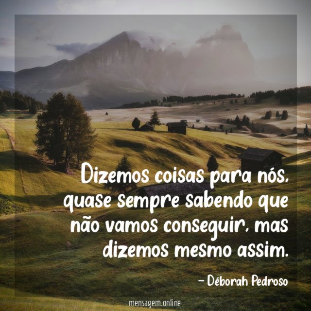 Dizemos coisas para nós