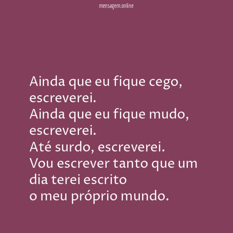 Ainda que eu fique cego