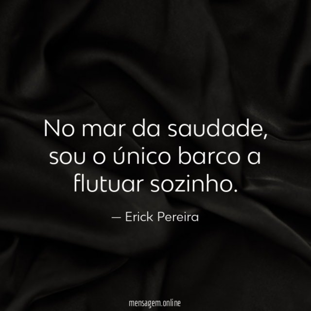 No mar da saudade