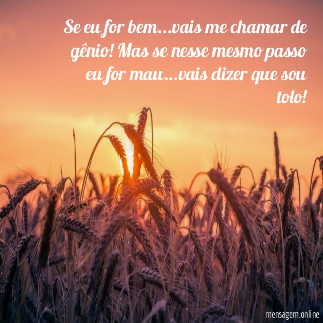 Se eu for bem