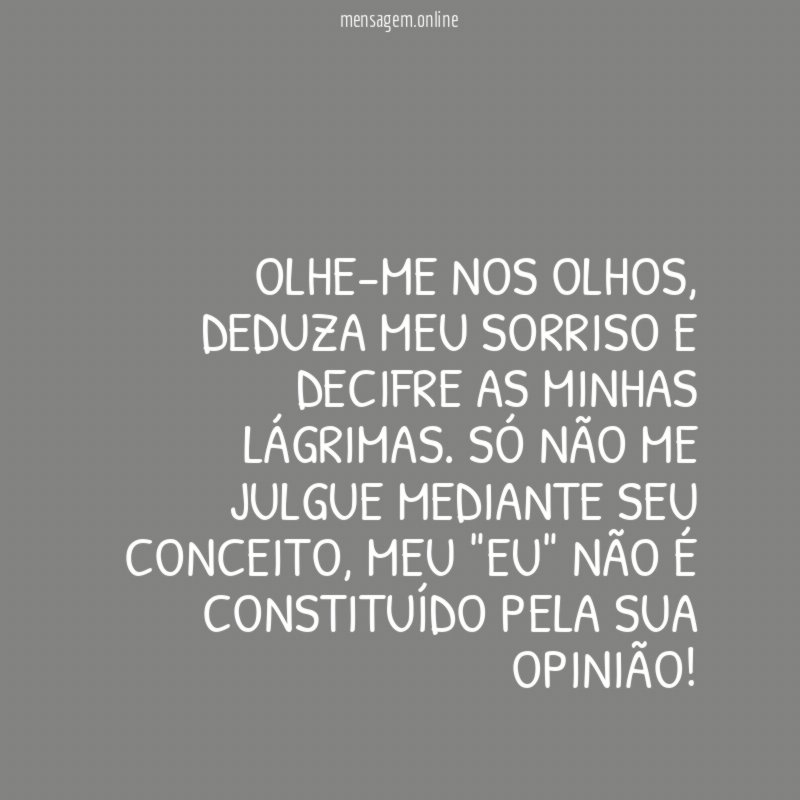 Olhe-me nos olhos