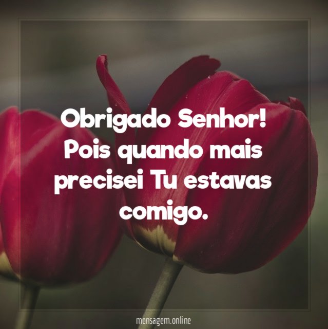 Obrigado Senhor