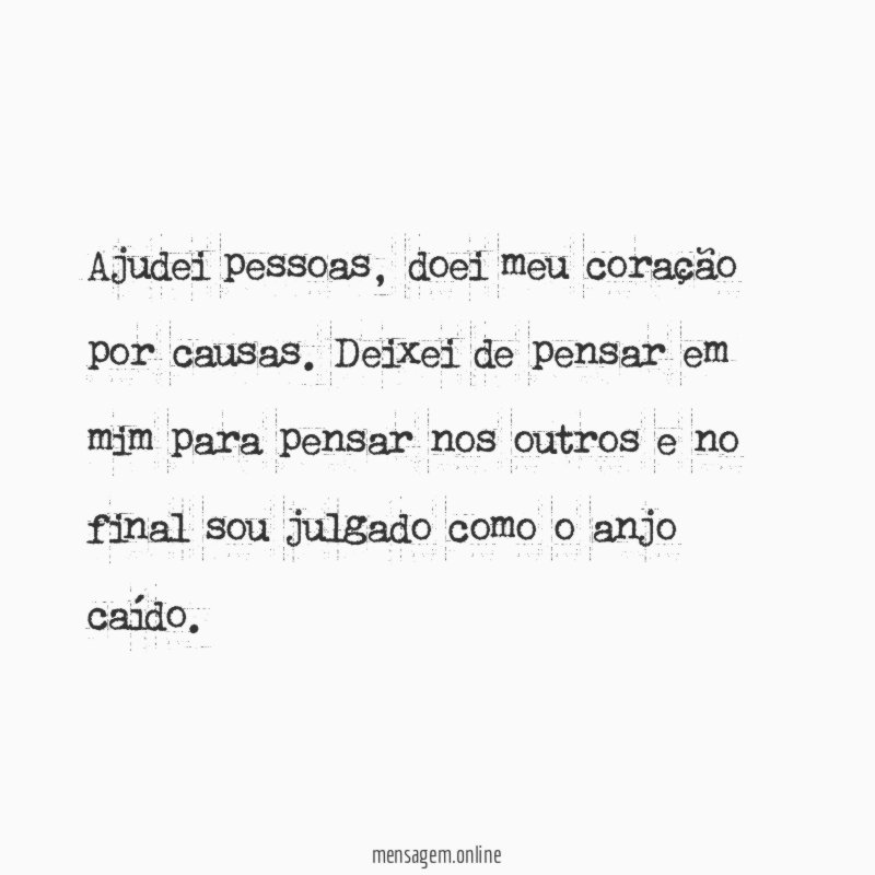 Ajudei pessoas