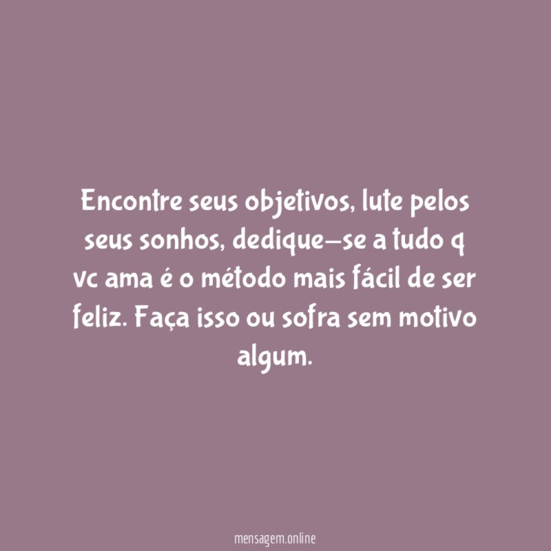 Encontre seus objetivos