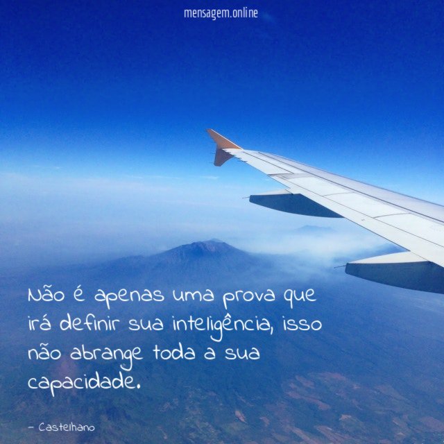 Não é apenas uma prova que irá definir sua inteligência