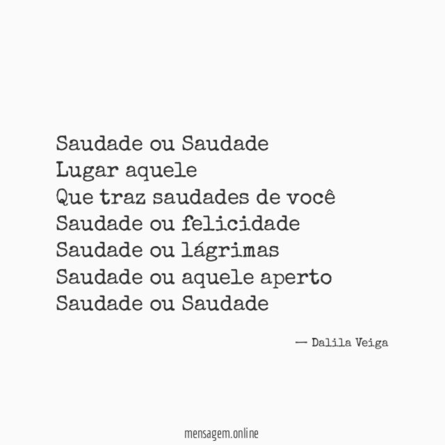 Saudade ou Saudade