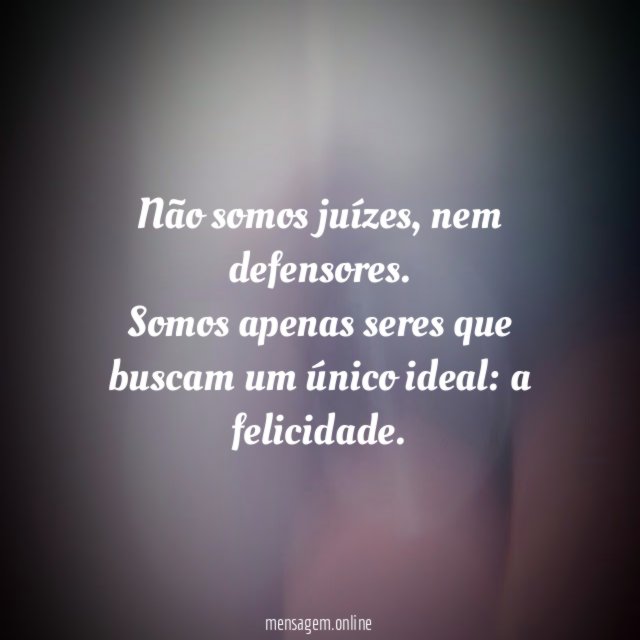 Não somos juízes