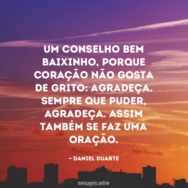 Um conselho bem baixinho