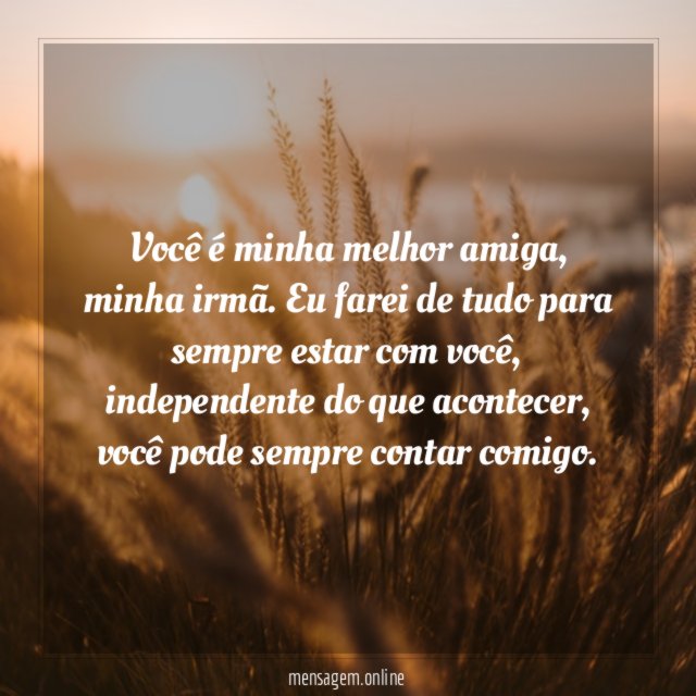Você é minha melhor amiga