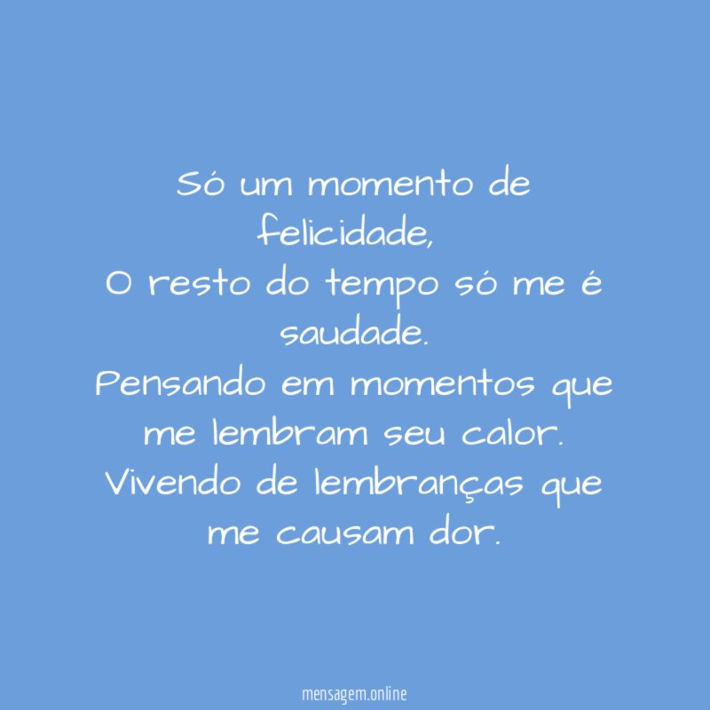 Só um momento de felicidade