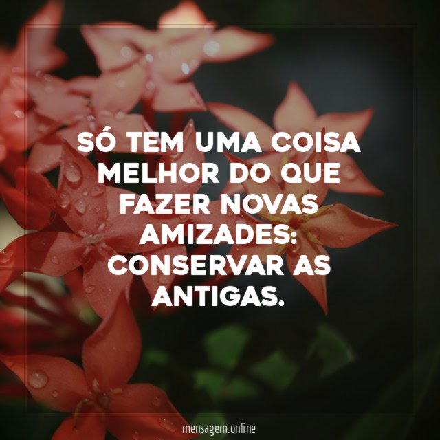 Só tem uma coisa melhor do que fazer novas amizades