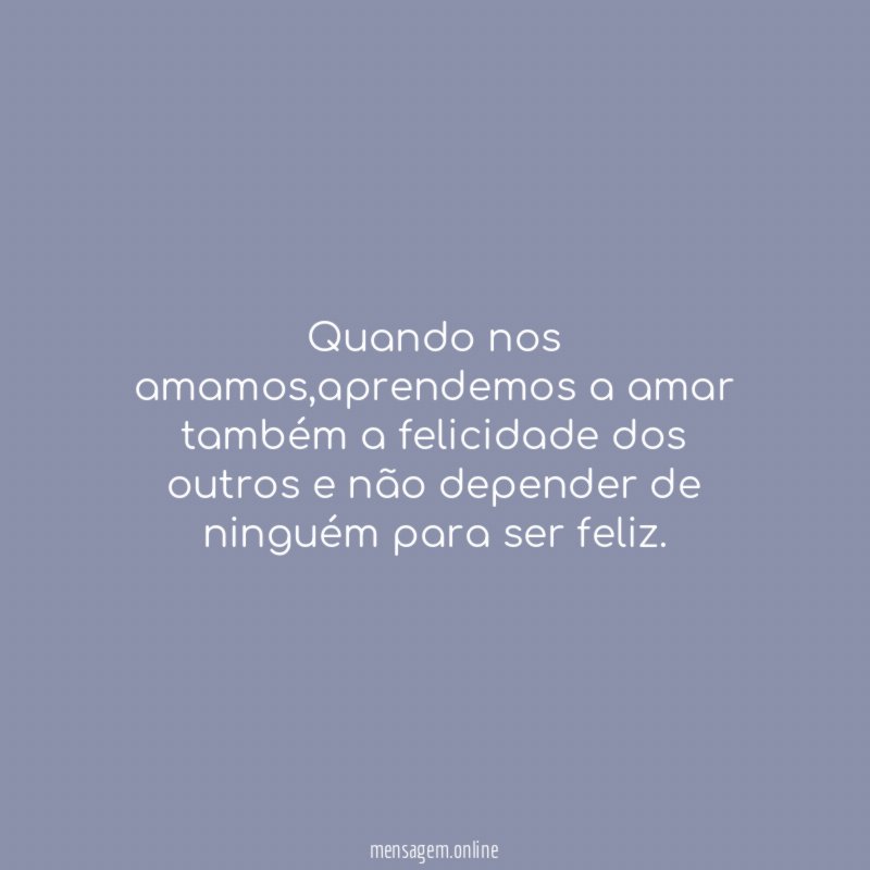 Quando nos amamos