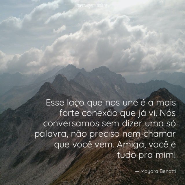 Esse laço que nos une é a mais