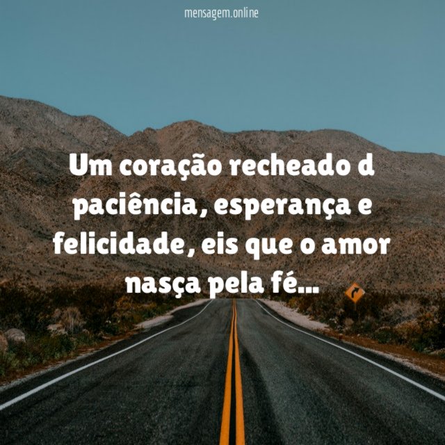 Um coração recheado d paciência
