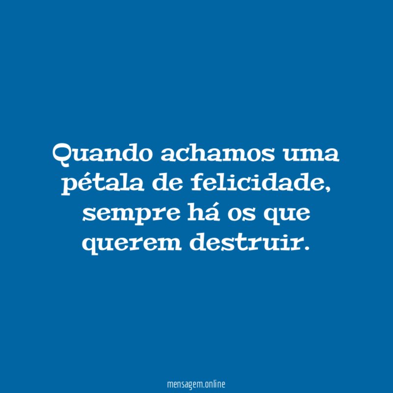 Quando achamos uma pétala de felicidade