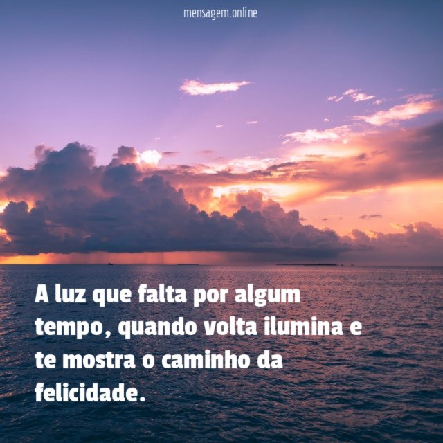 A luz que falta por algum tempo