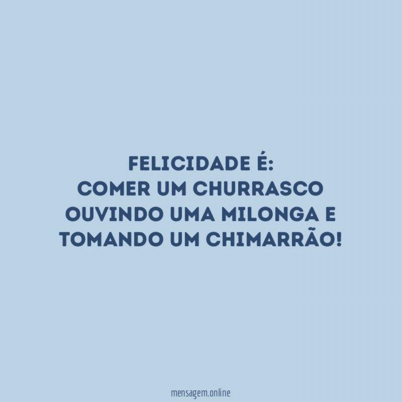 FELICIDADE é