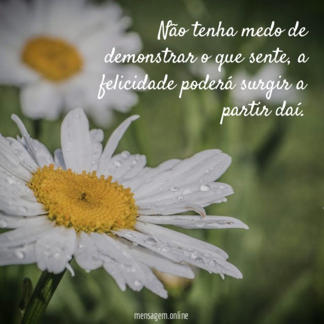 Não tenha medo de demonstrar o que sente