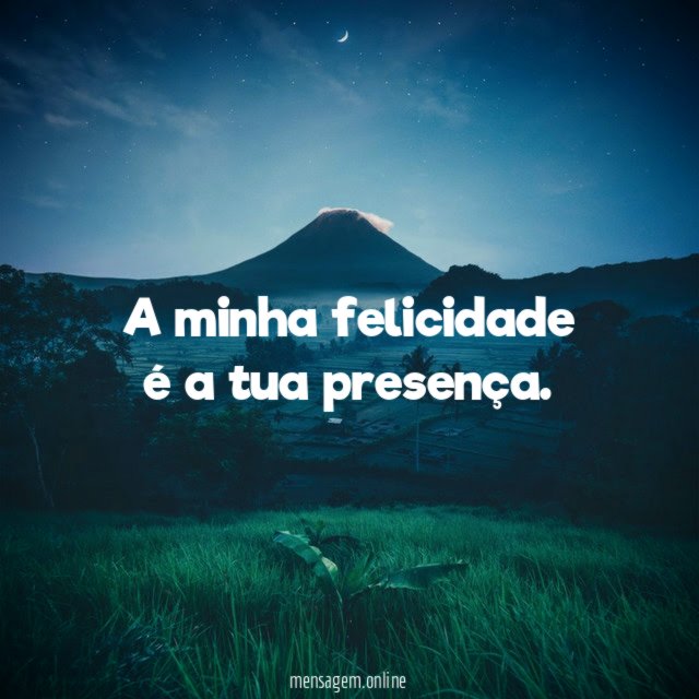 a minha felicidade é a tua presença