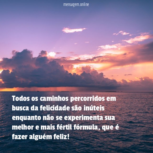 Todos os caminhos percorridos em busca da felicidade