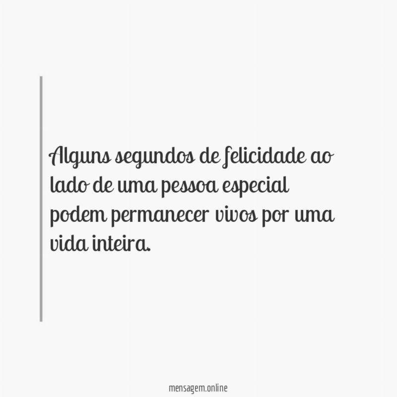 Alguns segundos de felicidade ao lado de uma