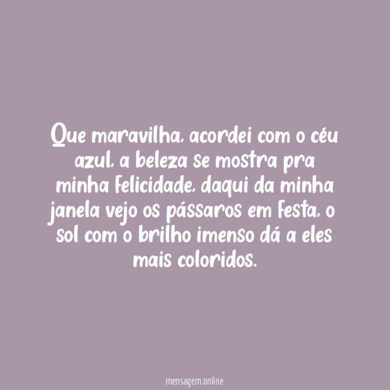 Que maravilha