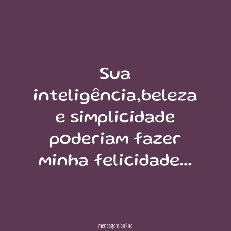 Sua inteligência