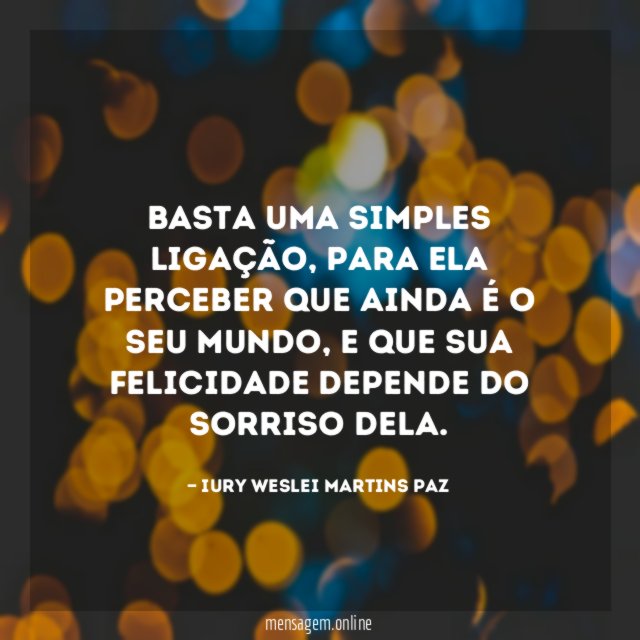 Basta uma simples ligação