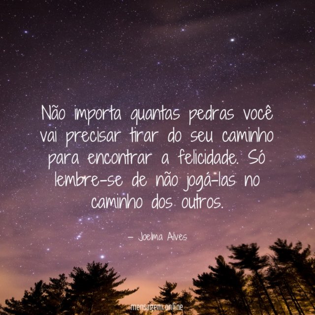 Não importa quantas pedras você vai precisar tirar