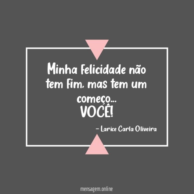 Minha felicidade não tem fim