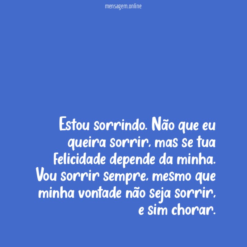 Estou sorrindo