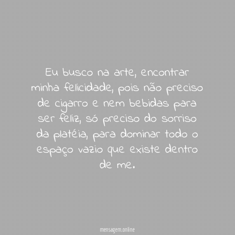 Eu busco na arte