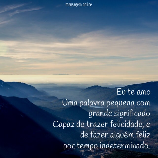 Eu te amo Uma palavra pequena com grande significado Capaz
